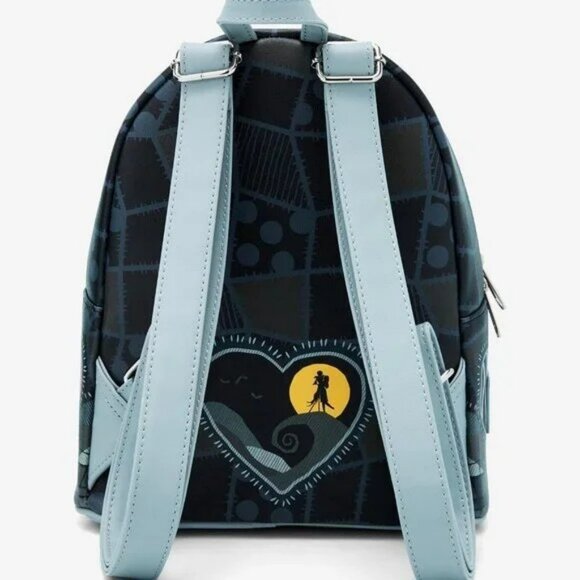 Loungefly The Nightmare Before Christmas Jack & Sally Split Heart NWT - Picture 2 of 4